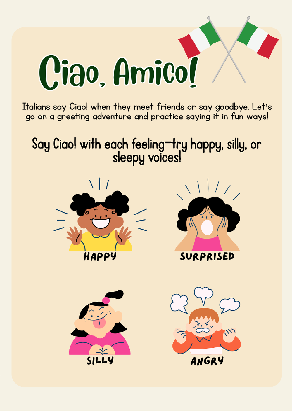 Italy - Culture & Kindness Passport | Ages 6+