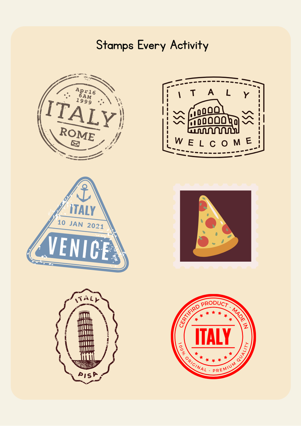 Italy - Culture & Kindness Passport | Ages 6+