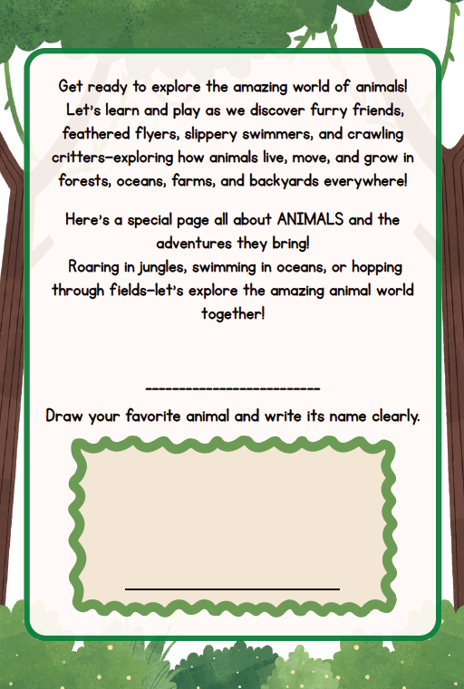 Animals - Standard Theme Pack | 5-7 years old (Downloadable)