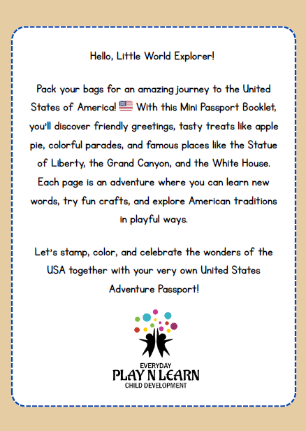 United States β Culture & Kindness Passport | Ages 5+