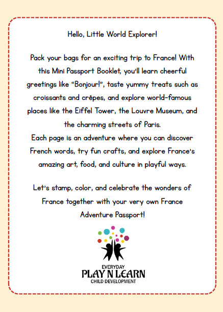 France β Culture & Kindness Passport | Ages 5+