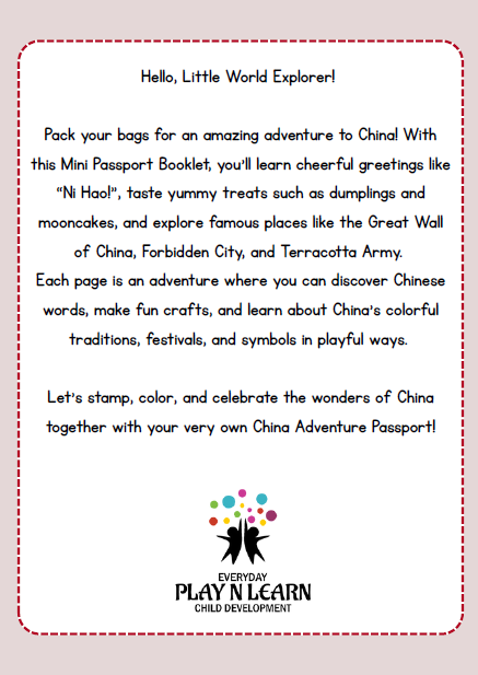 China – Culture & Kindness Passport | Ages 5+