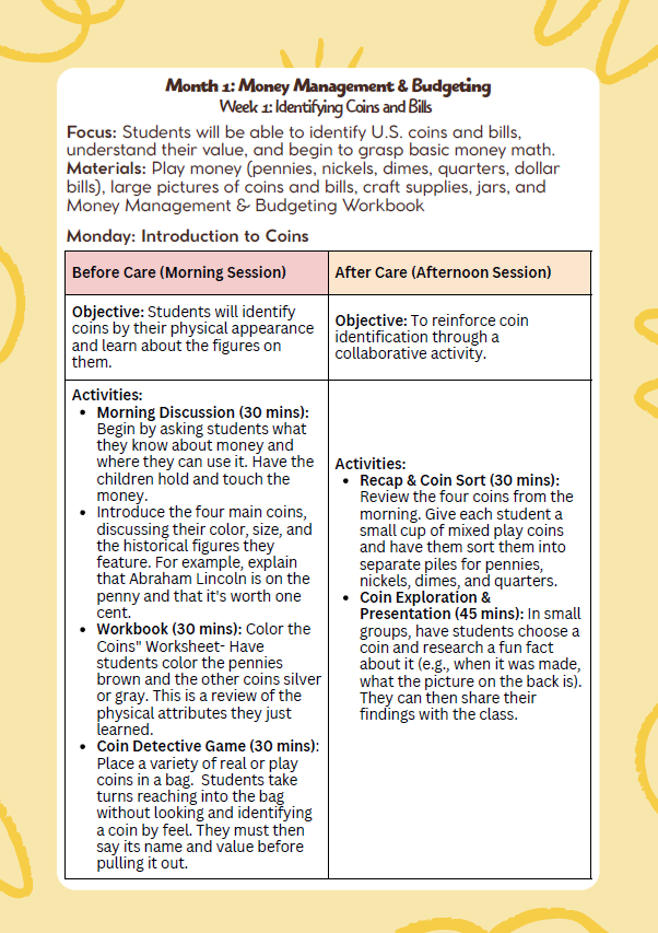 DC Lesson Plan: 3rd & 5th Grade – September