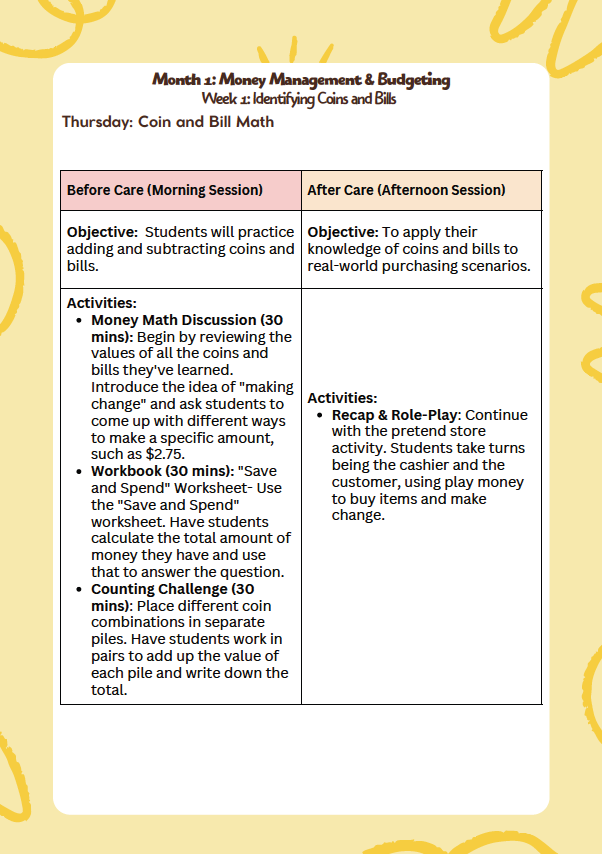 DC Lesson Plan: 3rd & 5th Grade – September