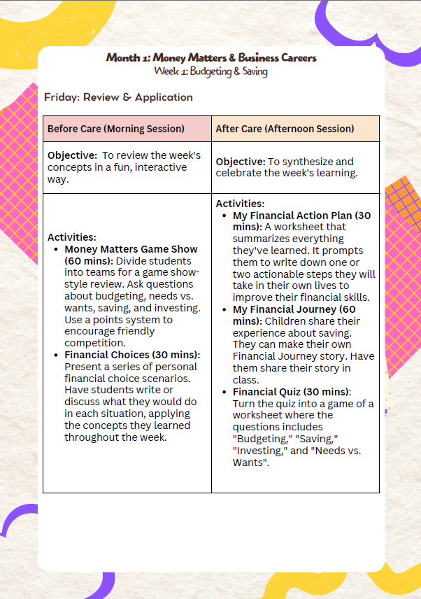DC Lesson Plan: 6th & 7th Grade – September