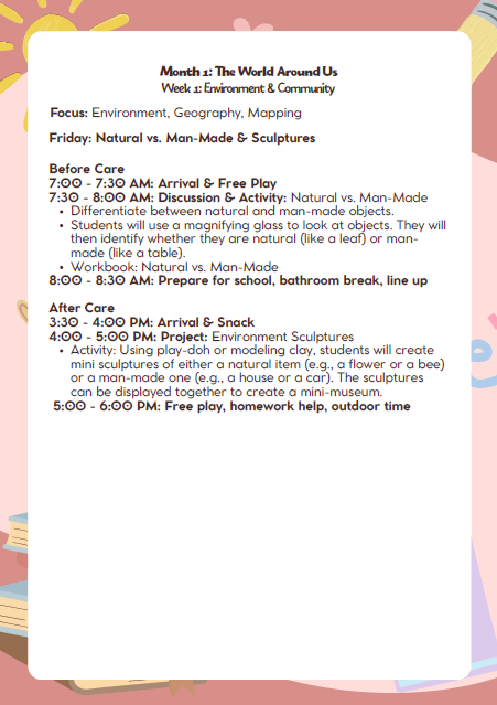 MD Lesson Plan: 3rd–5th Grade – September