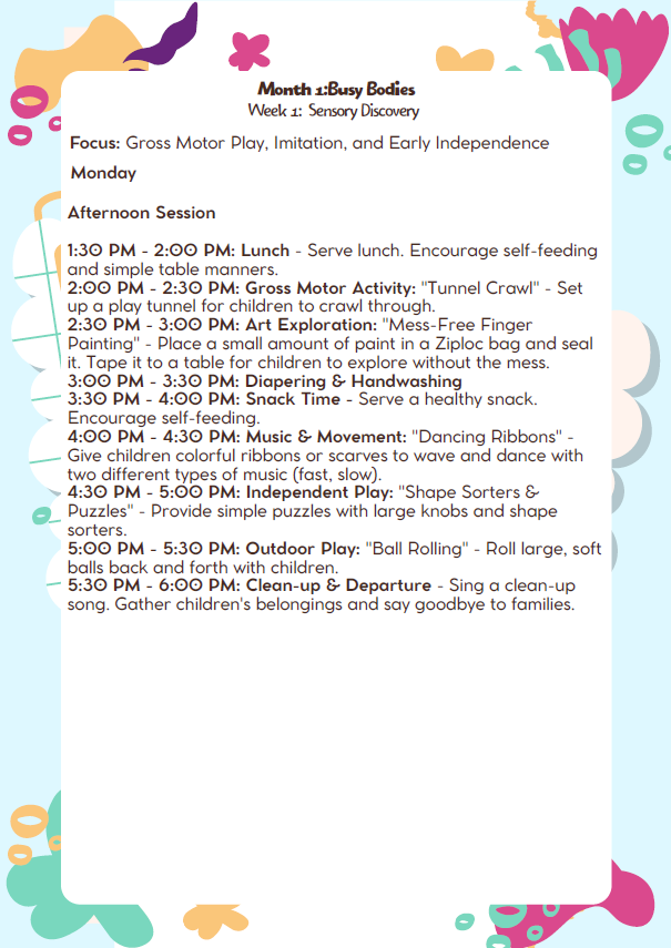 MD Lesson Plan β 12β18 Months (September Edition)