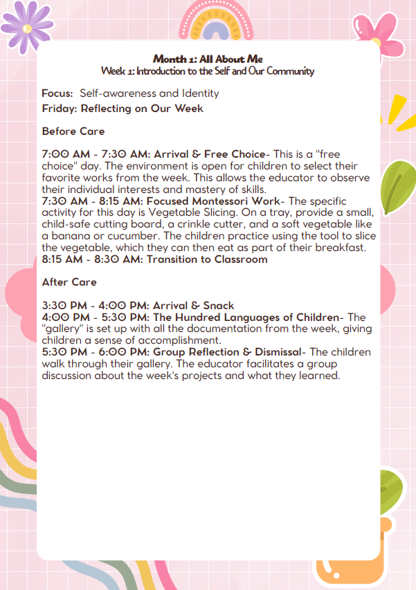 MD Lesson Plan β Kindergarten (September Edition)