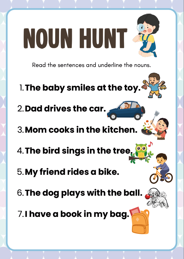 Nouns Workbook - Standard Theme Pack | 1stβ2nd Grade