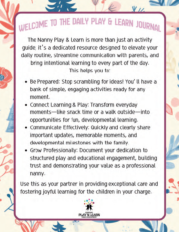 Nanny Activity Book | Ages 3–5