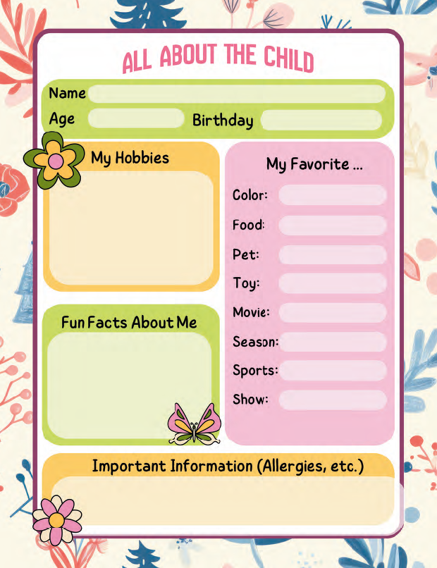 Nanny Activity Book | Ages 3–5