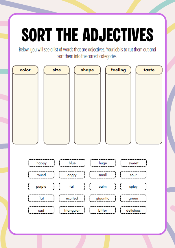 Adjectives Around Me | 5thβ6th Grade