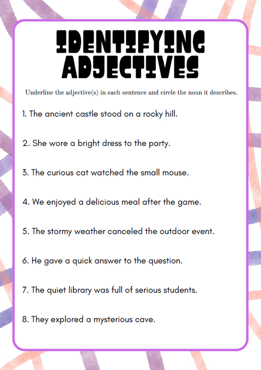 Adjectives Around Me | 7th–8th Grade