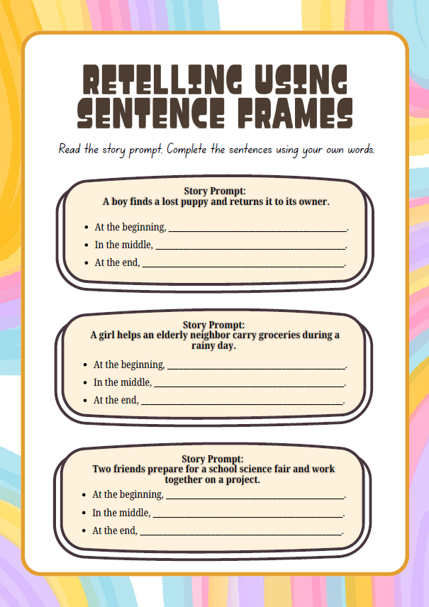 Story Sequencing & Retelling | 5thβ6th Grade