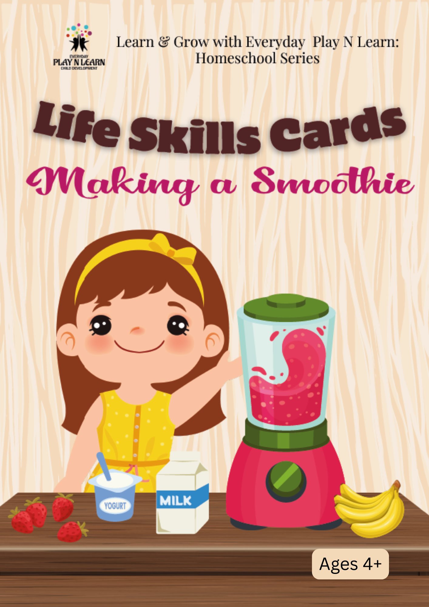 Life Skills Cards – Making a Smoothie | Ages 4+ (Downloadable)