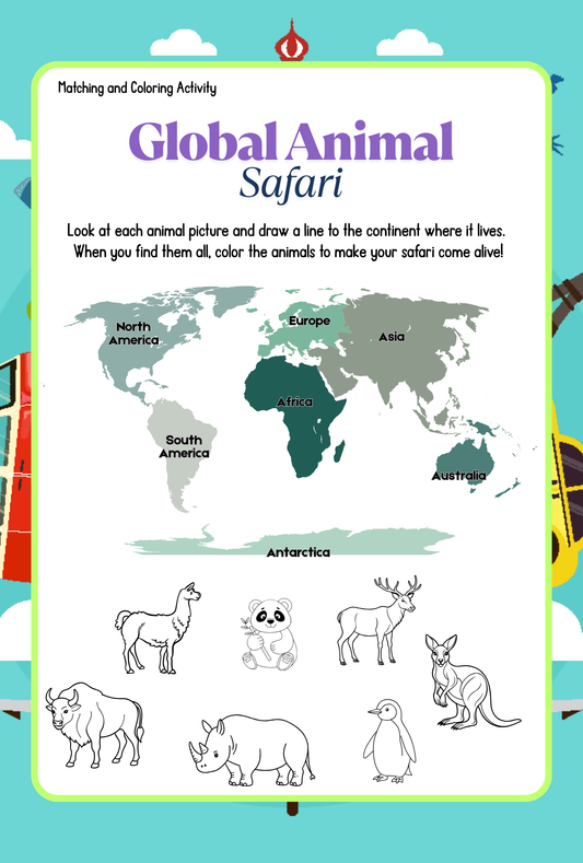 Around the World - Standard Theme Pack | 5-7 years old (Downloadable)