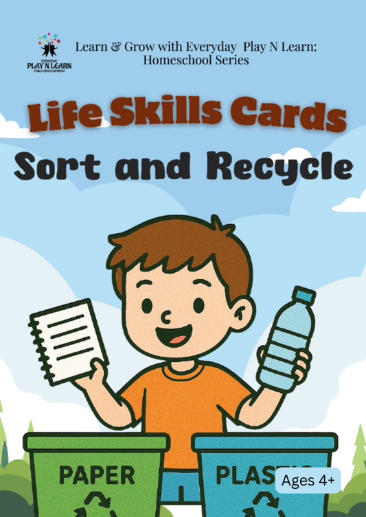 Life Skills Cards – Sort and Recycle | Ages 4+ (Downloadable)