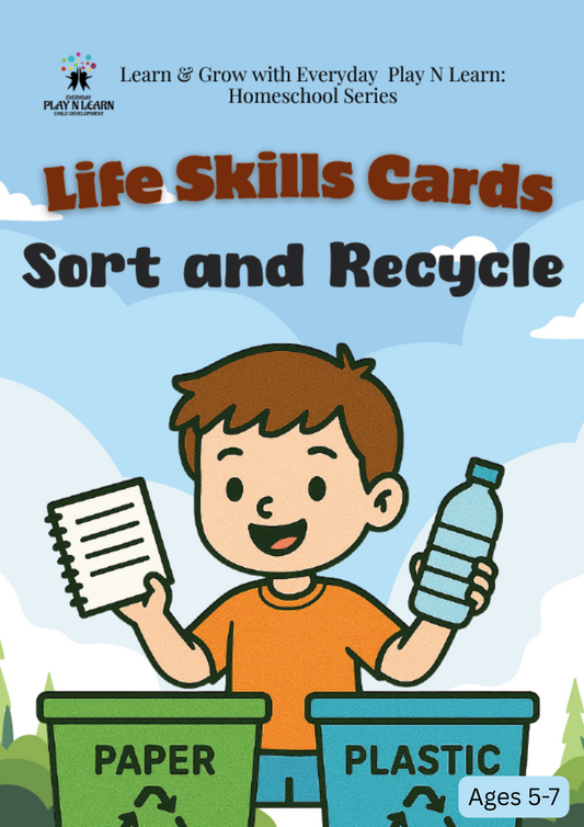 Life Skills Cards – Sort and Recycle | Ages 5-7 (Downloadable)