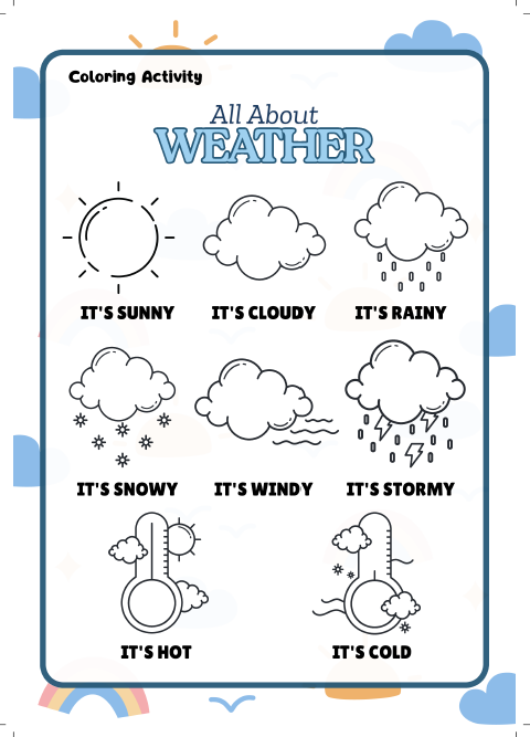 Weather & Seasons - Standard Theme Pack | 5-7 years old (Downloadable)