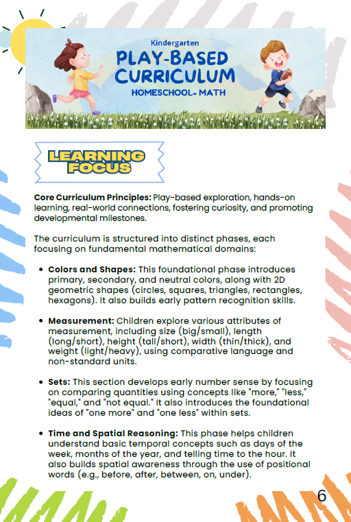 Everyday Play N Learn Homeschool Series: Play-Based Curriculum for Pre-School Math (Ages 3–4)