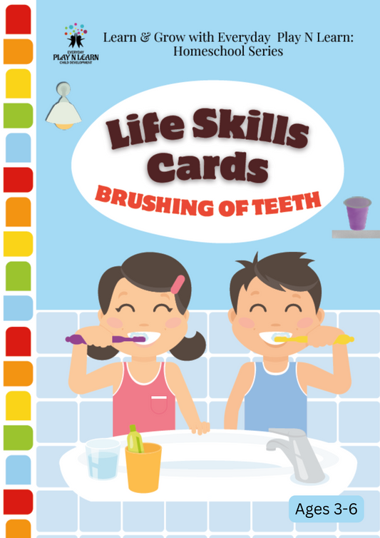 Life Skills Cards – Brushing of Teeth | Ages 3-6 (Downloadable)