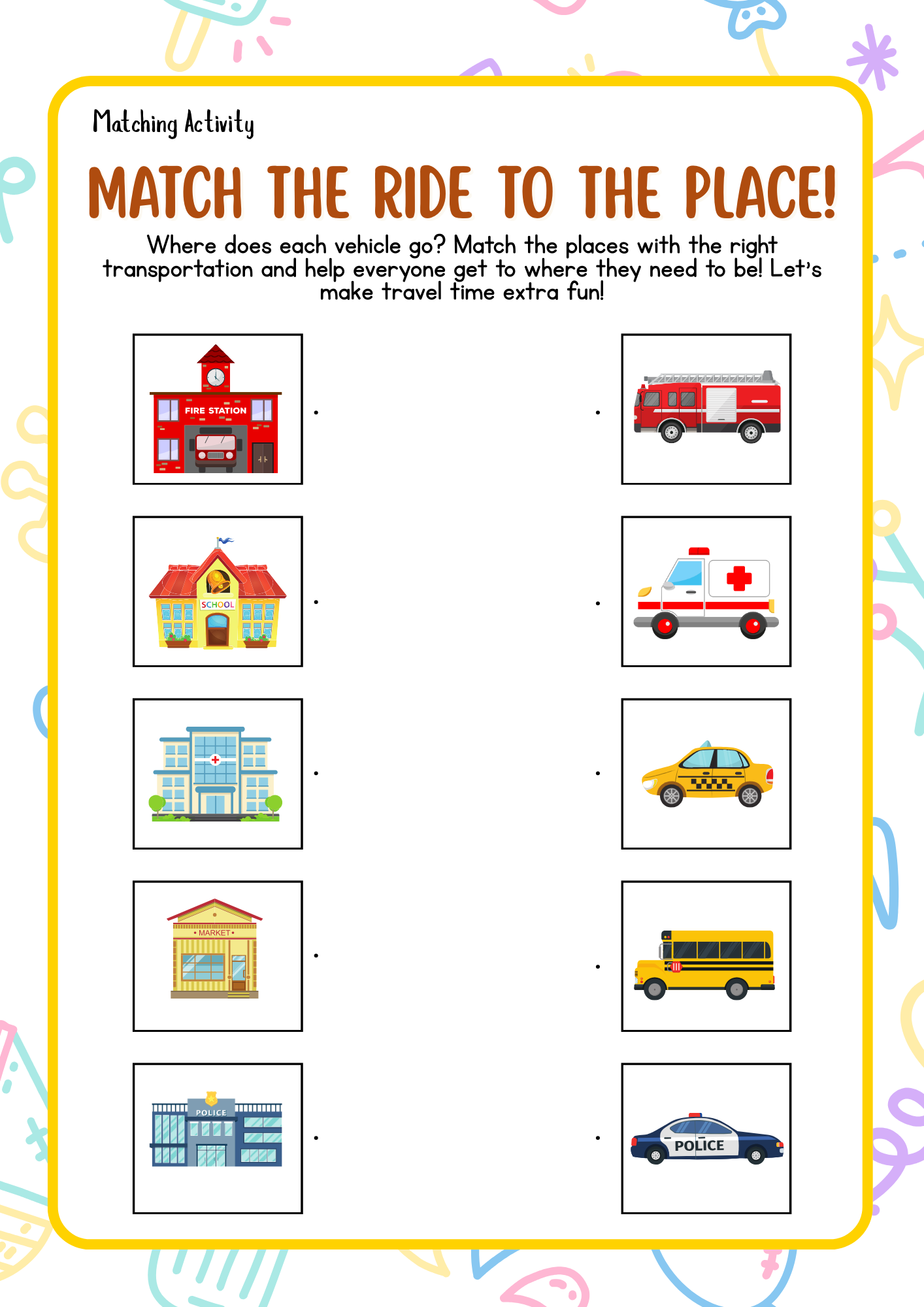 Transportation - Standard Theme Pack | Ages 5–7 (Downloadable)