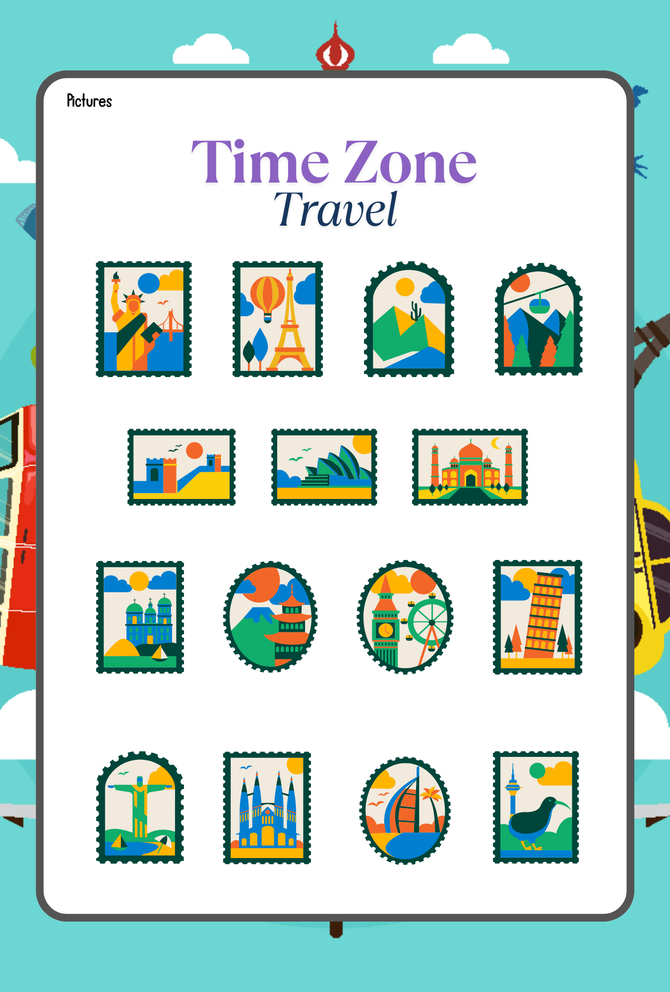 Around the World - Standard Theme Pack | 5-7 years old (Downloadable)