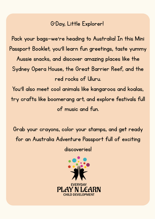 Australia - Culture & Kindness Passport | Ages 6+