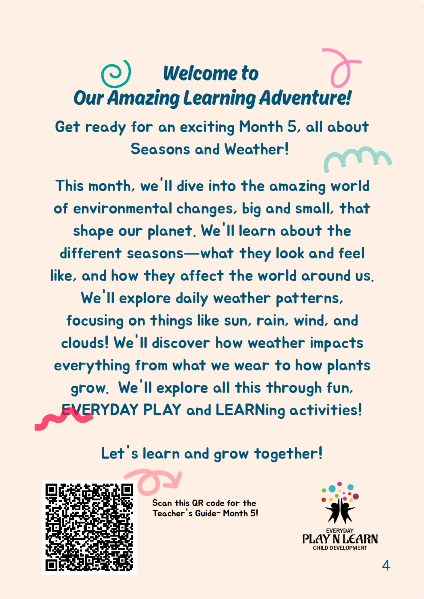 Preschool Workbook: Seasons & Weather