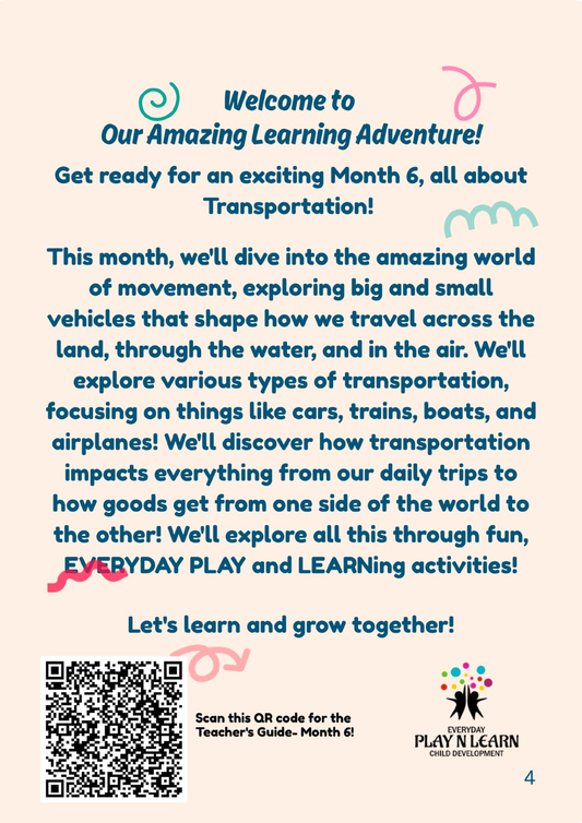 Preschool Workbook: Transportation & Movement