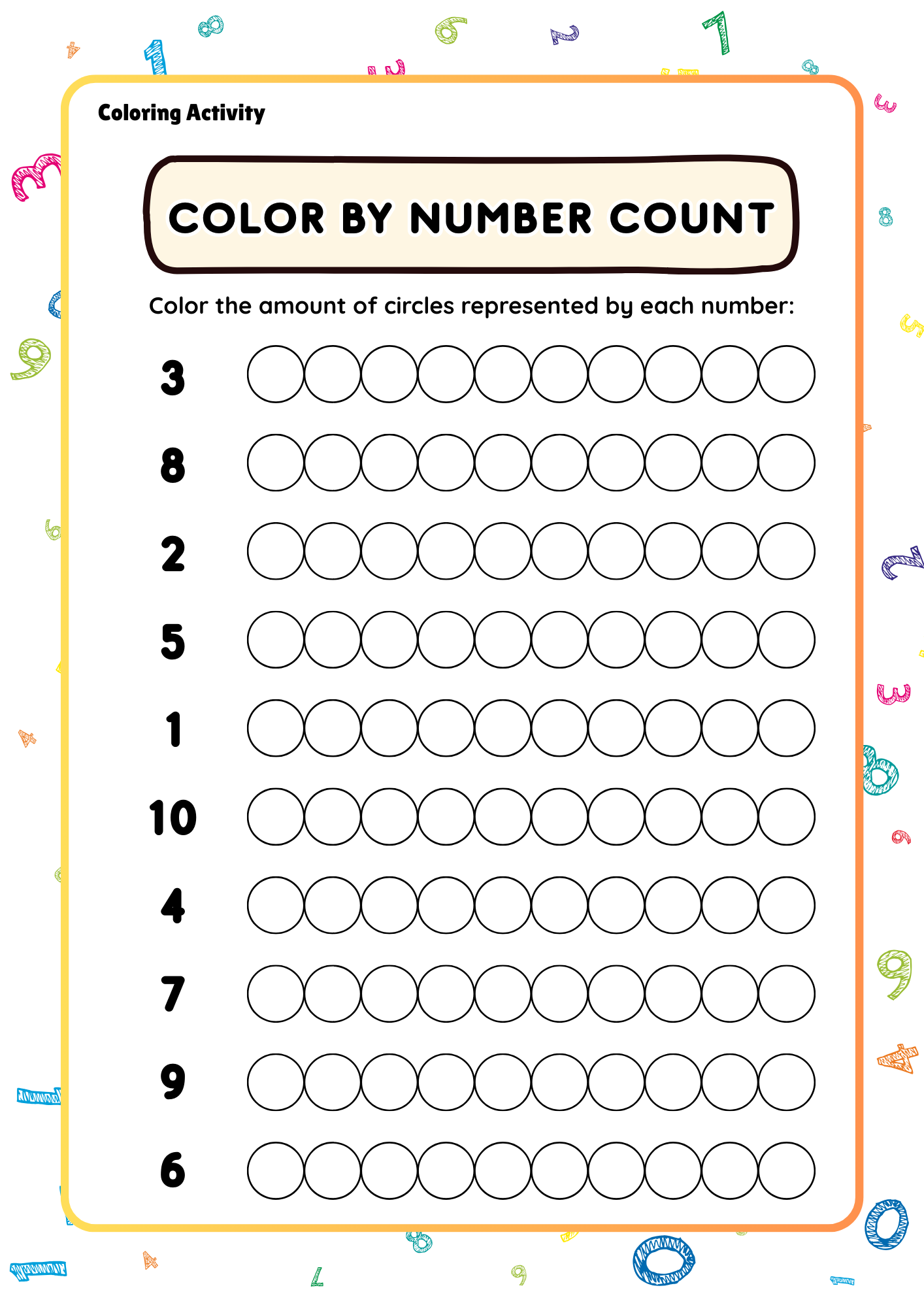 Numbers Volume 1 - Standard Theme Pack | Ages 3–5 years old (Downloadable)
