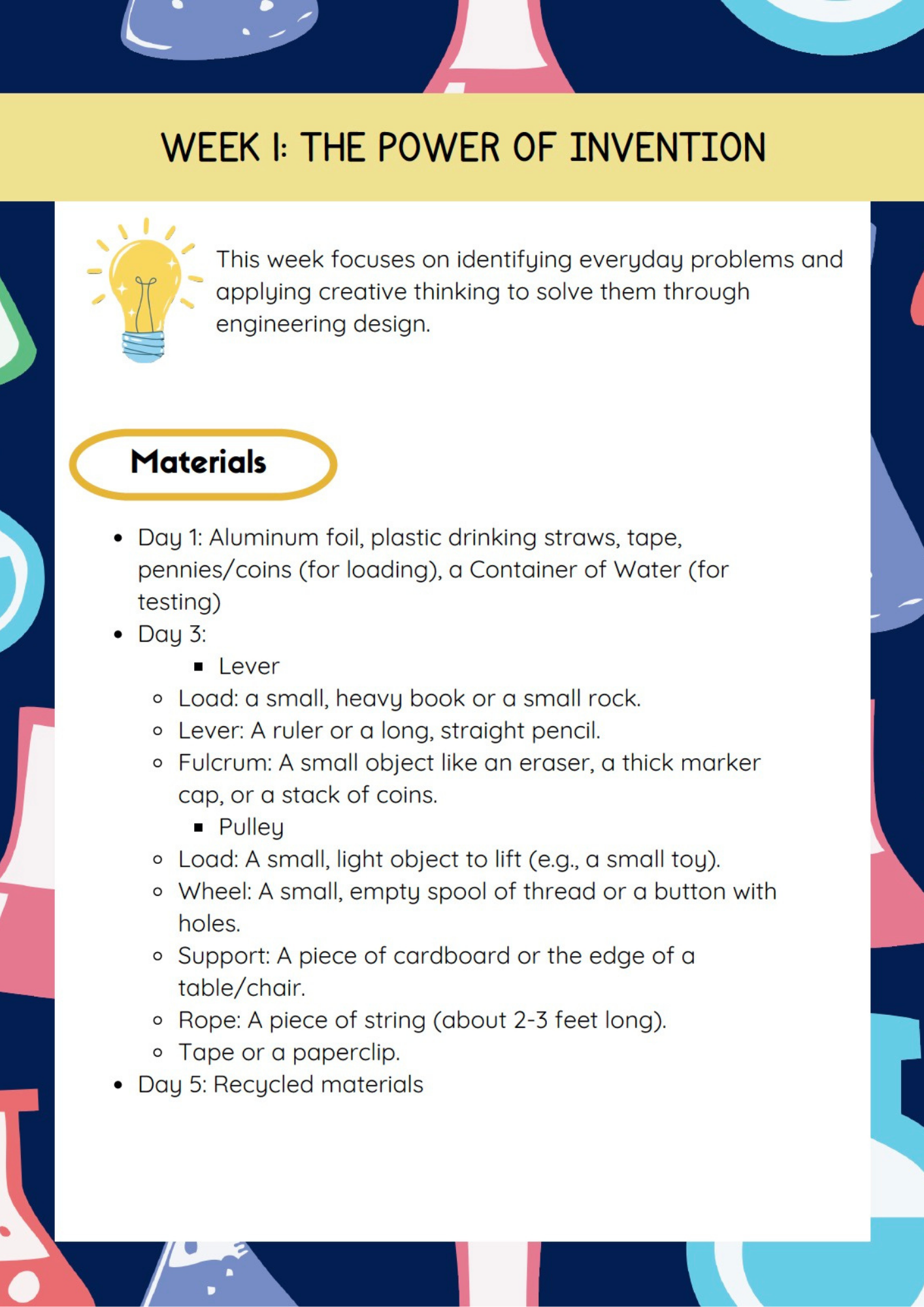 Imagination & Invention – January | Grades 3–5