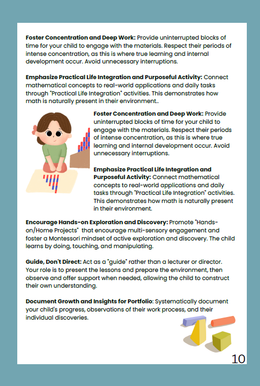 Everyday Play N Learn Homeschool Series: Montessori Curriculum Preschool Math (ages 3–5)
