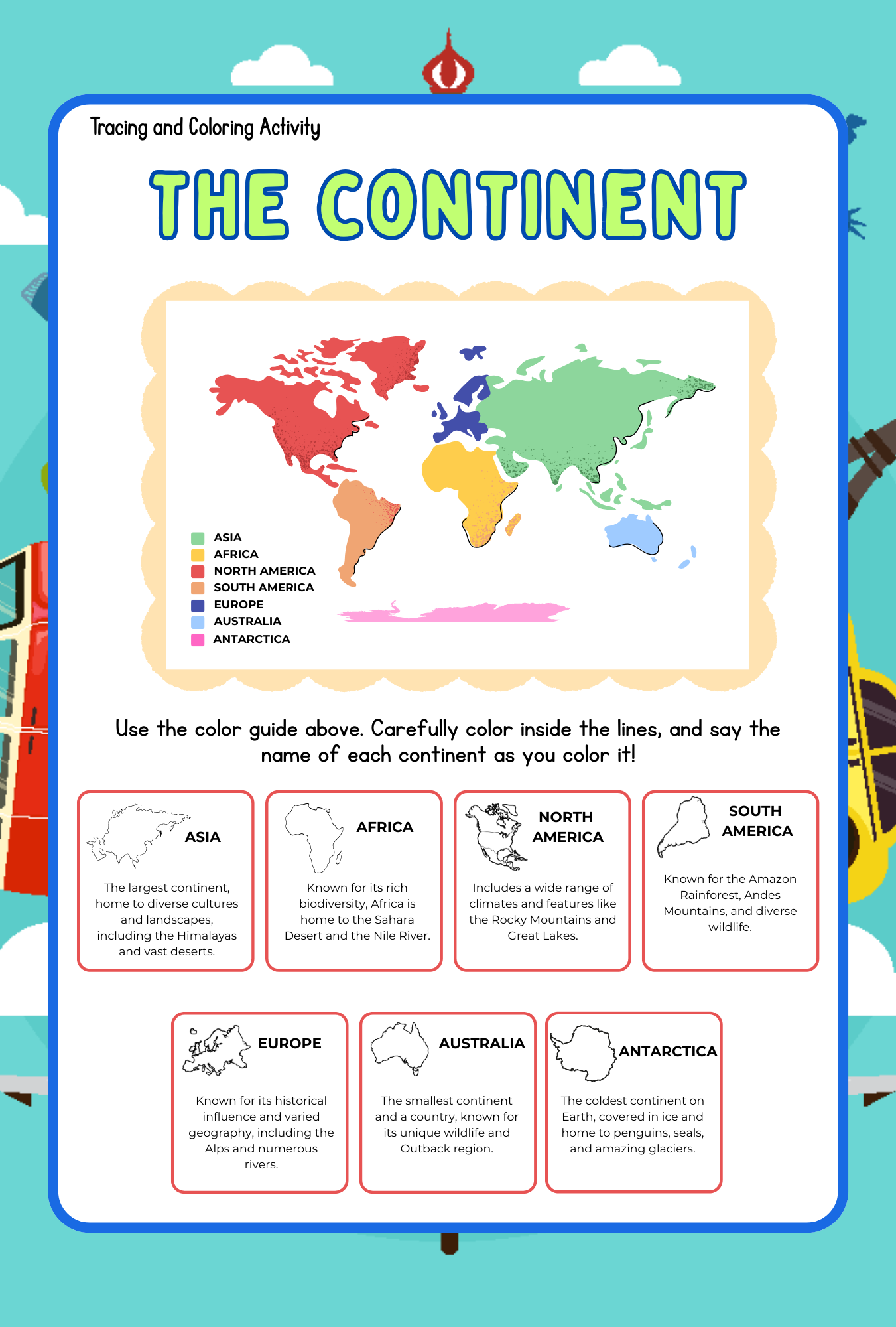 Around the World - Standard Theme Pack | 5-7 years old (Downloadable)