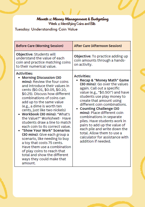 DC Lesson Plan: 3rd & 5th Grade – September