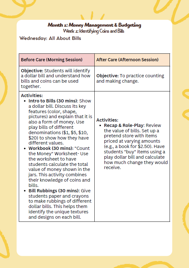 DC Lesson Plan: 3rd & 5th Grade – September