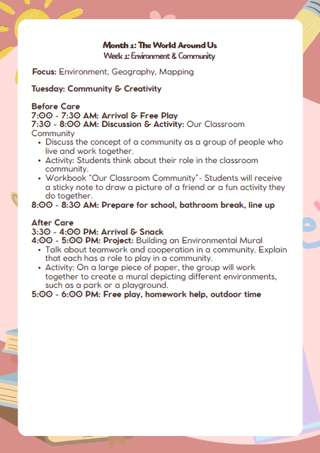 MD Lesson Plan: 3rd–5th Grade – September