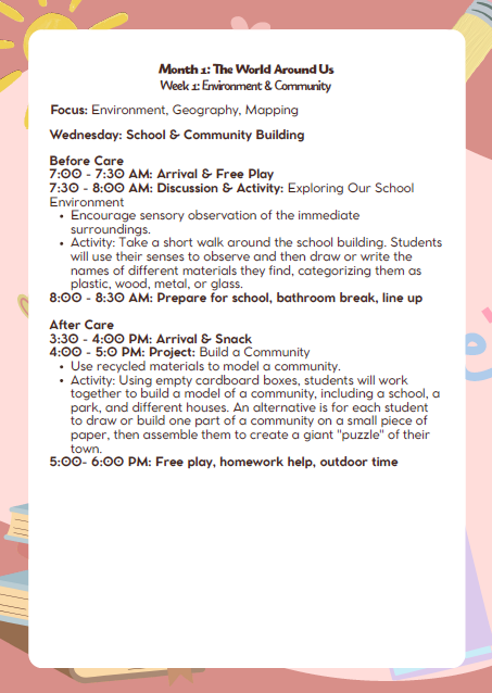 MD Lesson Plan: 3rd–5th Grade – September