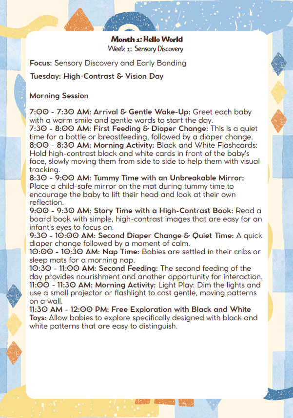 MD Lesson Plan: 6 Weeks–12 Months – September