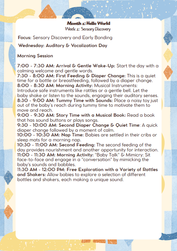 MD Lesson Plan: 6 Weeks–12 Months – September