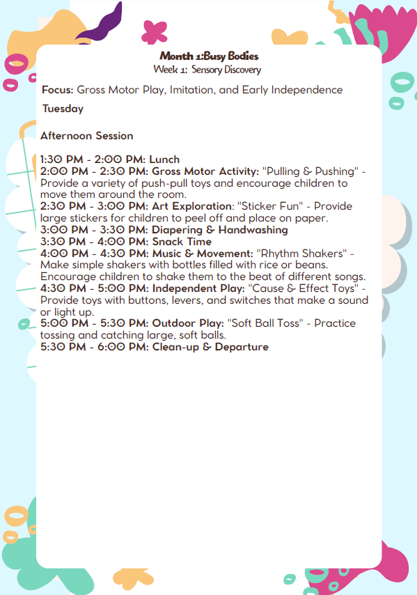 MD Lesson Plan – 12–18 Months (September Edition)