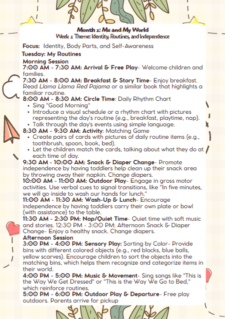 MD Lesson Plan – 18–24 Months (September Edition)