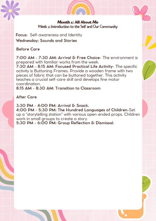 MD Lesson Plan –  Kindergarten (September Edition)