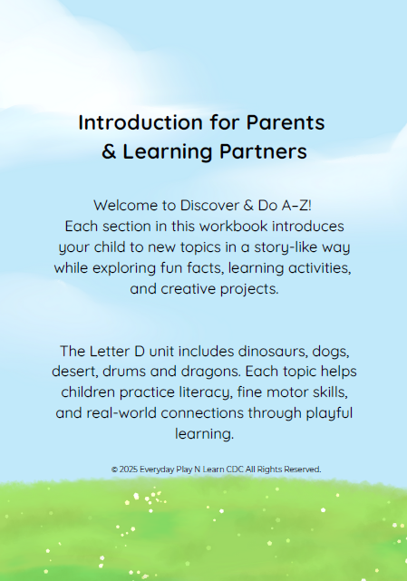 Letter D – Standard Themed Pack | Ages 3–6