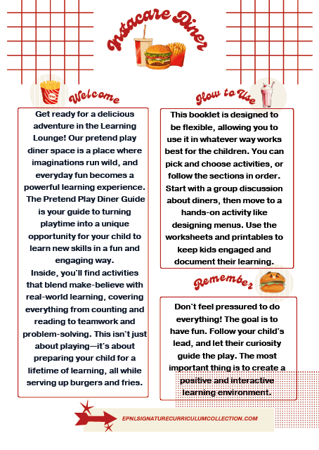 Pretend Play: Diner| Ages 5+