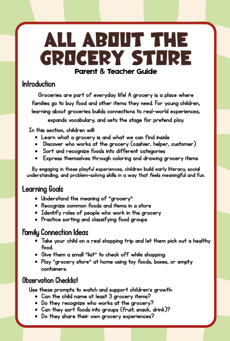 Pretend Play: Grocery Store | Ages 5+