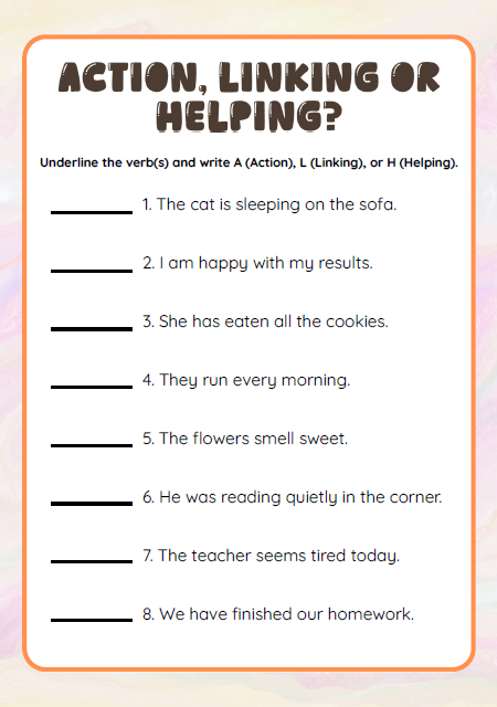 Action Words Adventure | 5th-6th grade