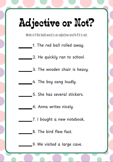 Adjectives Around Me | 3rd-4th grade