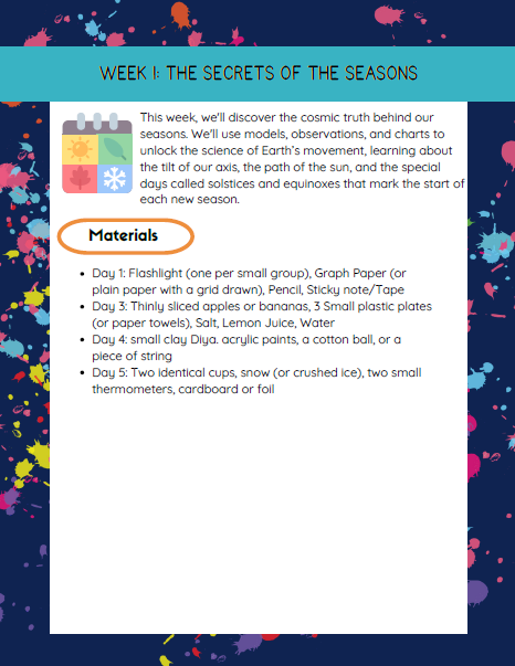 Seasons and Global Celebration- December | Ages 9-11