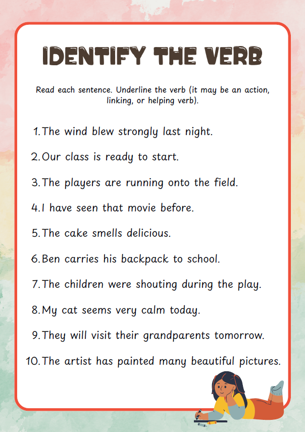 Action Words Adventure | 3rd-4th grade